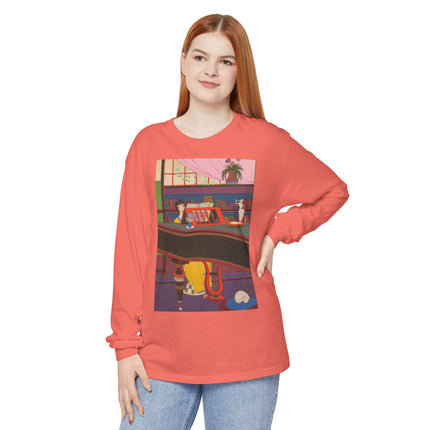 La Musique by Charles Martin Garment-dyed Long Sleeve T-Shirt