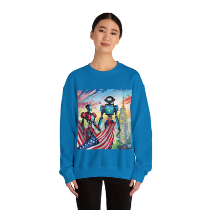 High Fashion Cyberpunk CIA Robots Unisex Heavy Blend™ Crewneck Sweatshirt