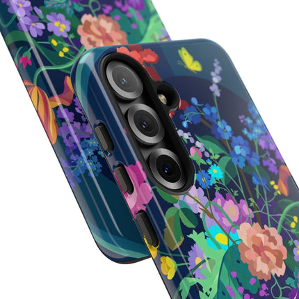 Midnight Floral Reverie Phone Case – Vibrant Bloom & Enchanted Beauty