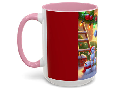 Naughty or Nice Kitten Christmas Colorful Mugs (11oz, 15oz)