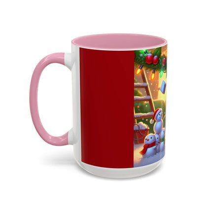 Naughty or Nice Kitten Christmas Colorful Mugs (11oz, 15oz)