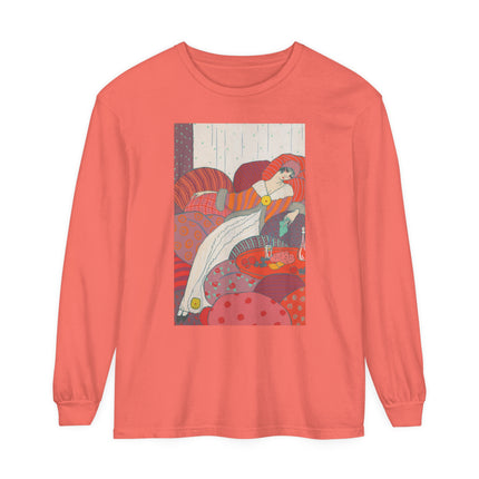 Les Coussins by Georges Lepape Garment-dyed Long Sleeve T-Shirt
