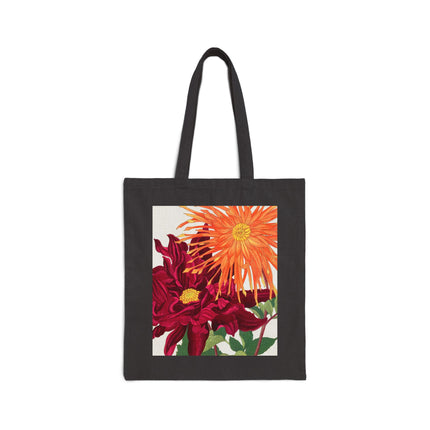 Dahlia by Tanigami Kônan Cotton Canvas Tote Bag