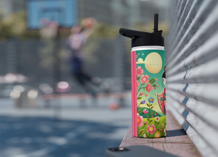 Geisha Fairy and the Hummingbird Blossom Stainless Steel Water Bottle, Standard Lid