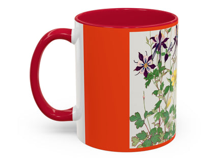 Aquilegia Flowers by Tanigami Kônan Colorful Mugs (11oz, 15oz)