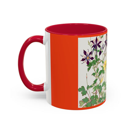 Aquilegia Flowers by Tanigami Kônan Colorful Mugs (11oz, 15oz)