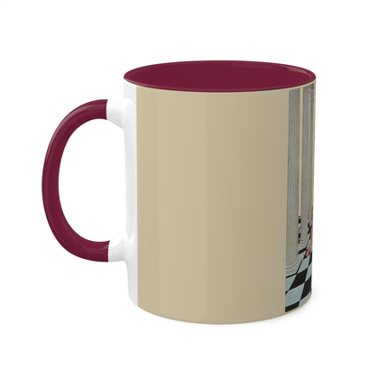 Cadmus Beheld a Female Figure by Virginia Frances Sterrett Colorful Mugs, 11oz