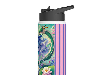 Fairy of the Koi Pond Stainless Steel Water Bottle, Standard Lid