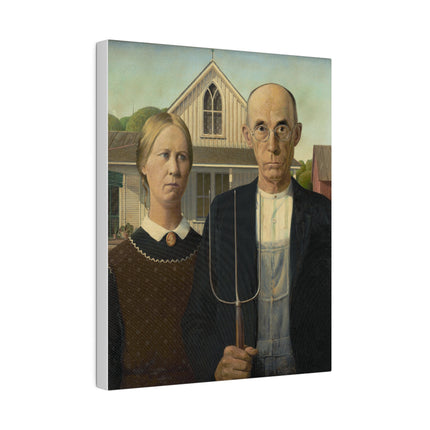 American Gothic by Grant Wood Matte Canvas, Stretched, 0.75"