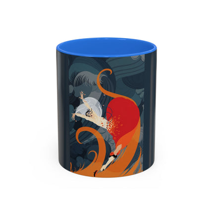 Flame of the Tempest Colorful Mugs – Fiery Storm & Dramatic Elegance