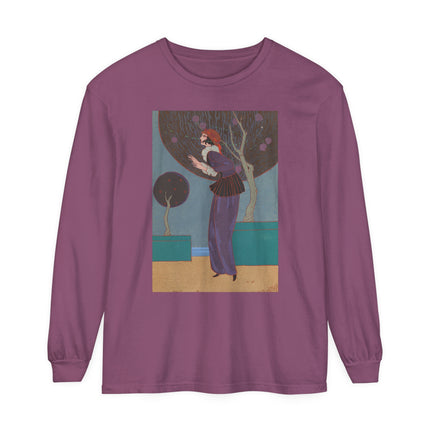 Les Lucioles by Charles Martin Garment-dyed Long Sleeve T-Shirt
