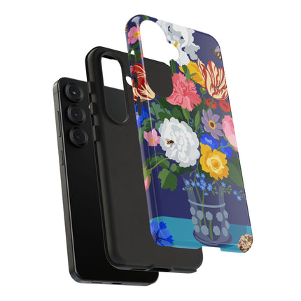 Midnight Floral Bouquet Phone Case – Vibrant Blooms & Enchanted Garden