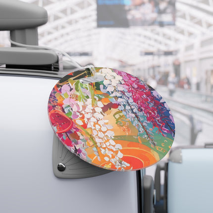Golden Wisteria Elegance Luggage Tags