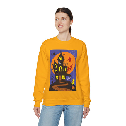 Halloween Night at the Haunted House Unisex Heavy Blend™ Crewneck Sweatshirt