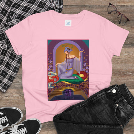 February & Amethyst (from the Gem Series) by Sofia Chiostri Women's Midweight Cotton Tee