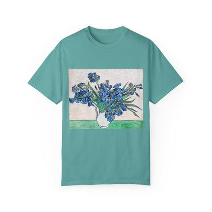 Irises by Vincent Van Gogh Unisex Garment-Dyed T-shirt