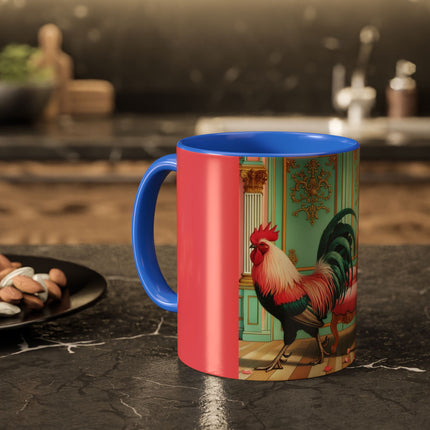 The Salon Rooster Colorful Mugs (11oz, 15oz)