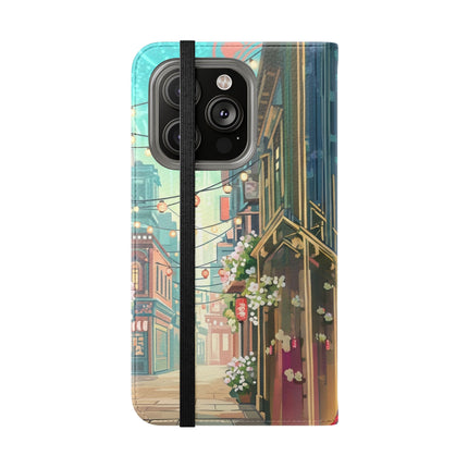 🦝✨ Cybernetic Red Panda Flip Case – Neon Charm & Futuristic Wonder