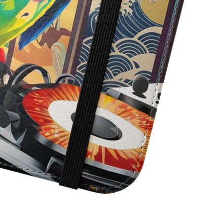 🎧🦜 Parrot DJ Flip Case – Neon Beats & Cyber Groove