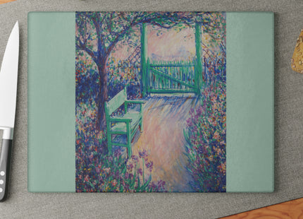 The Artist’s Garden by Theodore Earl Butler Glass Cutting Board
