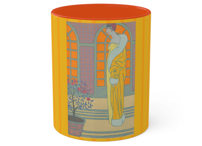 Sur Les Marches Du Jardin by Georges LePape Colorful Mugs, 11oz