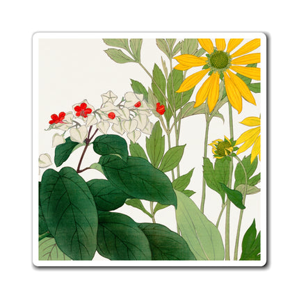 Clerodendrum & Rudbeckia by Tanigami Kônan Magnets (3 Sizes)