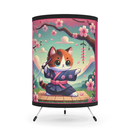 Samurai Kitten Tripod Lamp