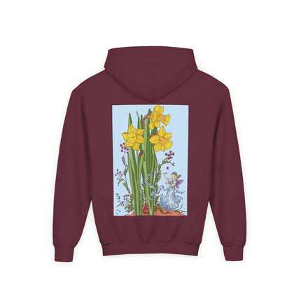 Daffodil Fairy Youth Hooded Sweatshirt – Spring Magic & Timeless Charm
