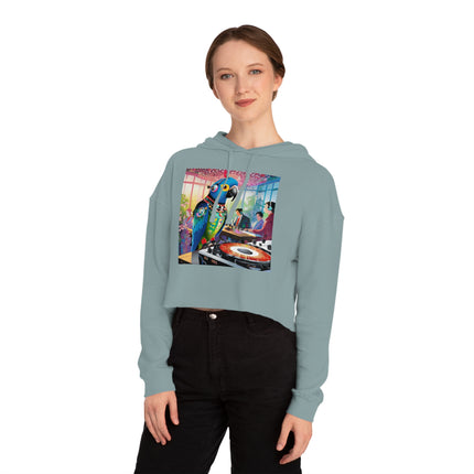 Parrot DJ Women’s Cropped Hooded Sweatshirt