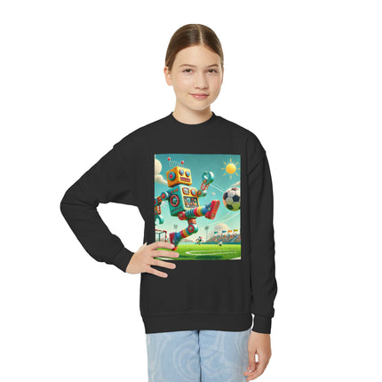 Kickoff Bot! Youth Crewneck Sweatshirt – Action, Energy & Game-Day Fun