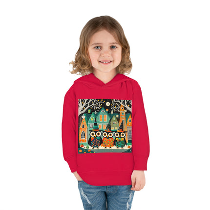 Night of the Trick-or-Treating Owlets Toddler Pullover Fleece Hoodie