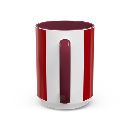 Regal Crimson Crane in the Autumn Mist Colorful Mugs (11oz, 15oz)