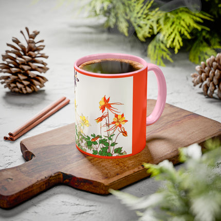 Aquilegia Flowers by Tanigami Kônan Colorful Mugs (11oz, 15oz)