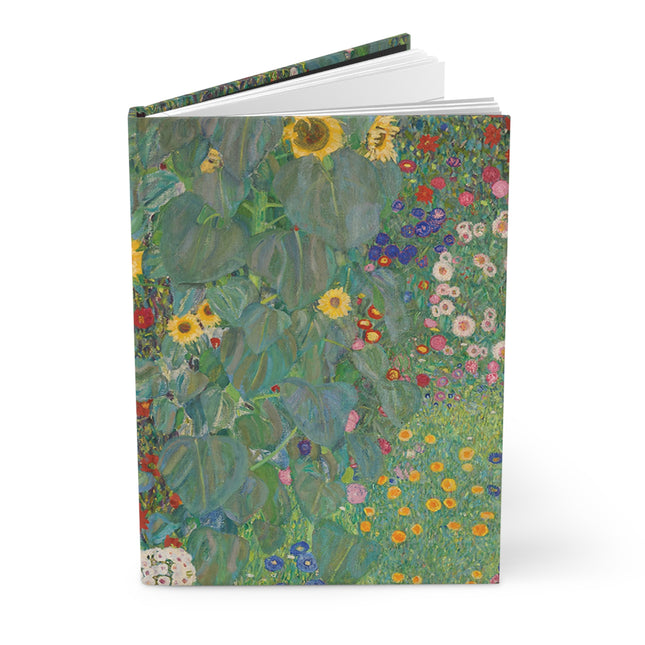 Farm Garden with Sunflowers by Gustav Klimt Hardcover Journal Matte