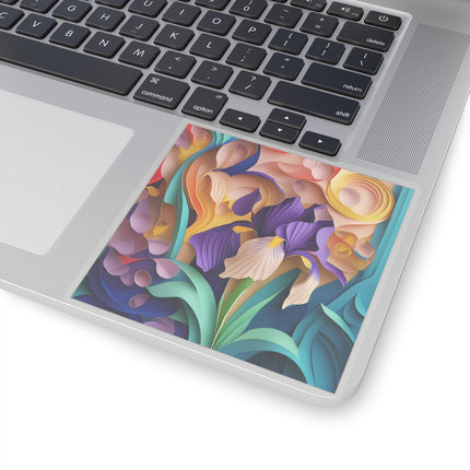 The Elegant Iris Flower Kiss-Cut Stickers (4 Sizes)