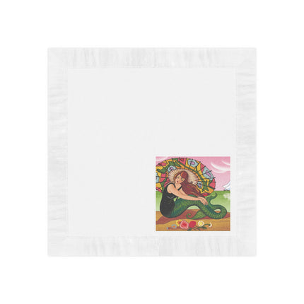 Siren Serenade by Carlo Chiostri White Coined Napkins