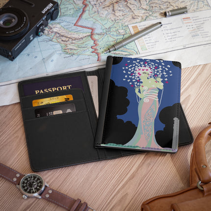 Butterfly Enchantress Passport Cover – Ethereal Grace & Art Deco Fantasy