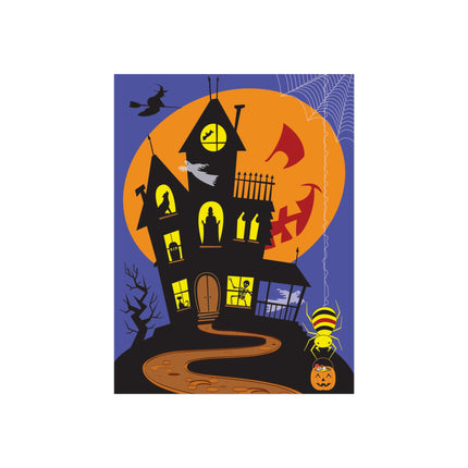 Halloween Night at the Haunted House Fine Art Posters