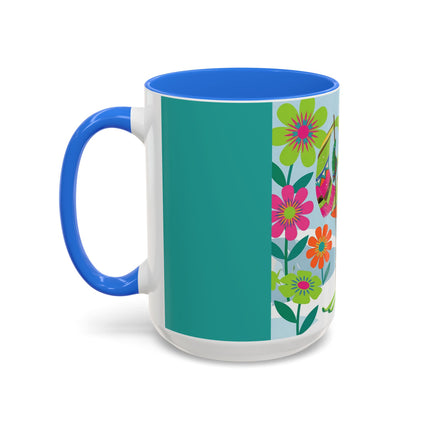 🎿🌸 The Winter Flower Adventurer Colorful Mug – Colorful Ski Fantasy
