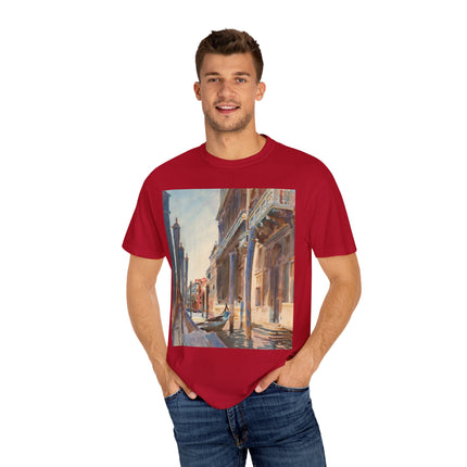 Gondola Moorings on the Grand Canal by John Singer Sargent  Unisex Garment-Dyed T-shirt