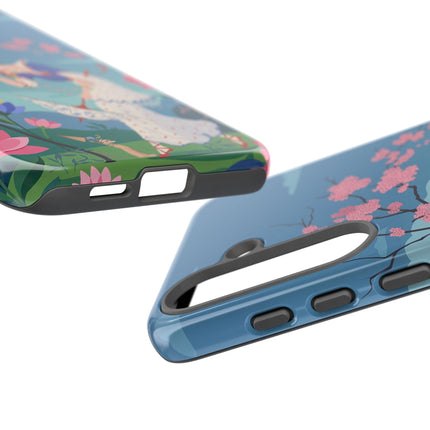 🌸☂️ The Lady Of The Falling Blossoms Phone Case – Art Deco Garden Whimsy