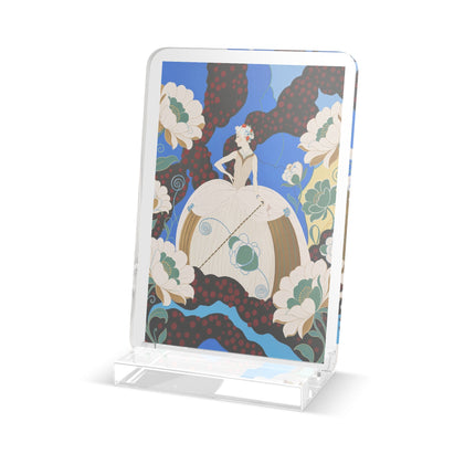 🌸🤍 The Enchanted Ivory Blossom Garden Acrylic Art Plaque – Art Deco Floral Elegance