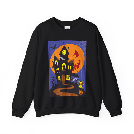 Halloween Night at the Haunted House Unisex Heavy Blend™ Crewneck Sweatshirt