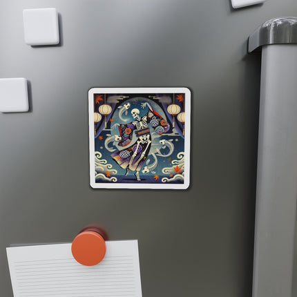 Skeleton Kabuki Performer Die-Cut Magnets (5 Sizes)