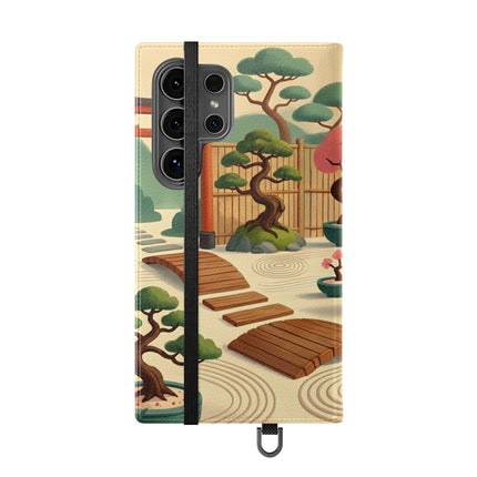 🏹🌸 Archer Kitten in the Zen Garden Flip Case – Focus, Whimsy & Zen Balance