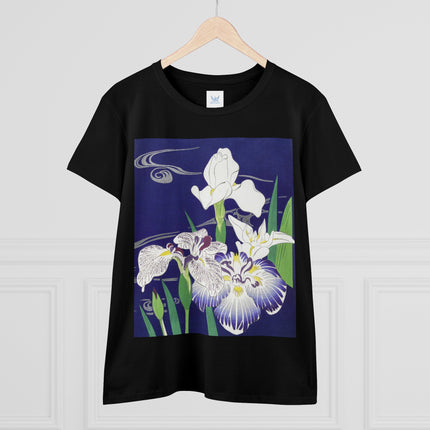 Irises by Kogyo Tsukioka Women's Midweight Cotton Tee