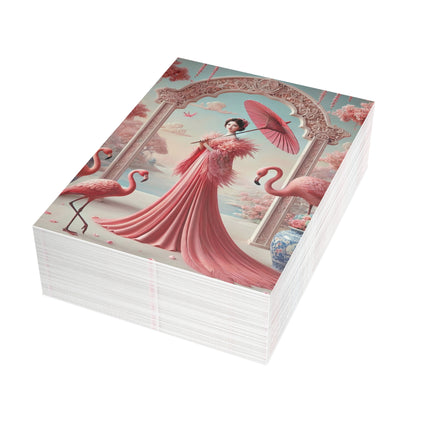 Petals, Porcelain, and Flamingos Postcard Bundles (envelopes included) - Bundles of 10, 30, 50 Pieces