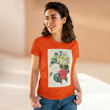 Choix des plus belles fleurs, Plate 015 by Pierre Joseph Redouté Women's Midweight Cotton Tee