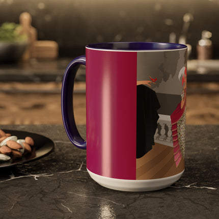 The Red Bird Colorful Mugs – Gentle Storybook Charm & Elegant Whimsy