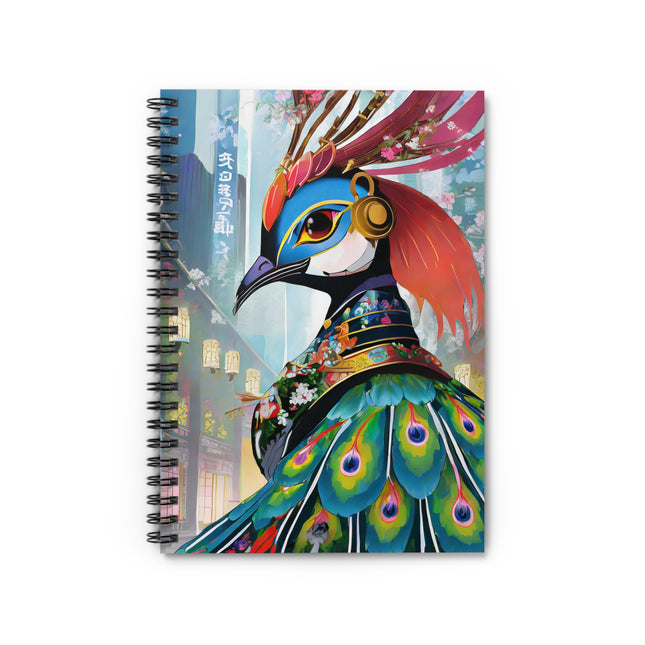 Techno Plumes Spiral Notebook - Ruled Line